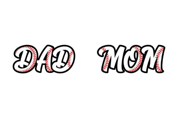 Baseball Mom Dad SVG Design for Embroidery