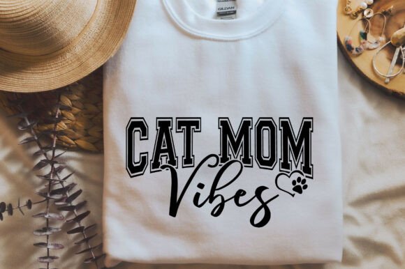 Cat Mom Vibes: A Charming SVG for Embroidery