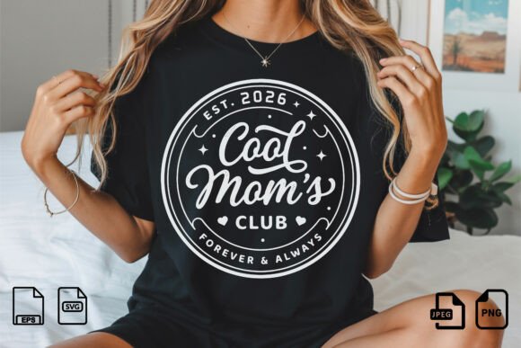 Cool Mom's Club SVG Design: A Stylish Embroidery Choice