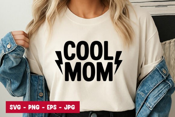 Cool Mom Typography SVG PNG: A Stylish Embroidery Choice