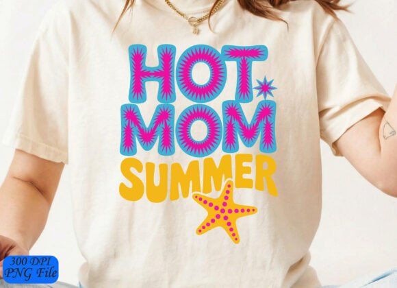 Hot Mom Summer SVG: A Vibrant Embroidery Design