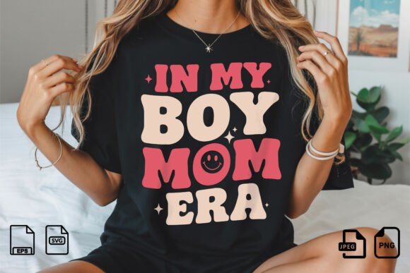 In My Boy Mom Era SVG: A Stylish Typography Design