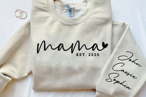 Mama Est 2025 Sleeve SVG: A Modern Mom Design
