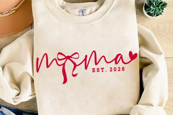 Mama Est 2026 Coquette SVG, Mom Life PNG