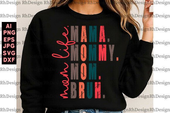 Mama Mommy Mom Bruh Svg: A Heartfelt Design