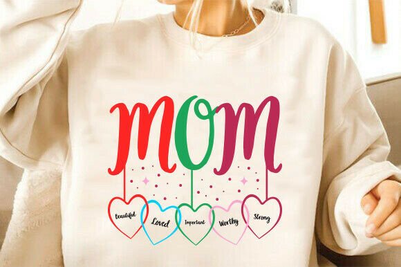 Mother’s Day SVG, Mom Hearts PNG: A Heartfelt Touch