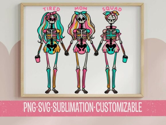 Tired Mom Squad SVG: A Fun Embroidery Design