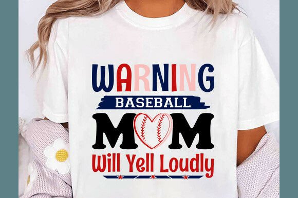 Warning Baseball Mom Png,Svg: A Bold Embroidery Choice